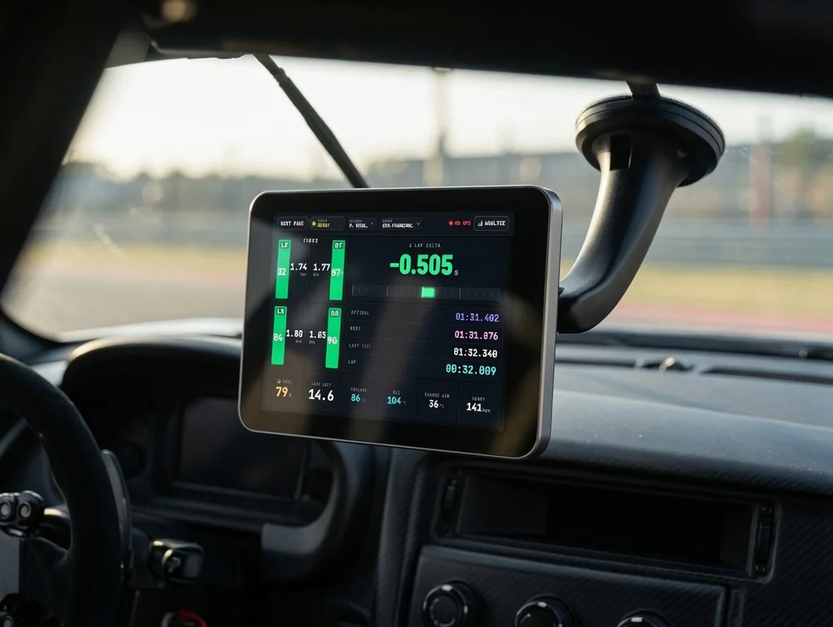 GridCore One mounted to the windscreen